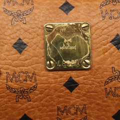 MCM Visetos Handbag Canvas and Leather