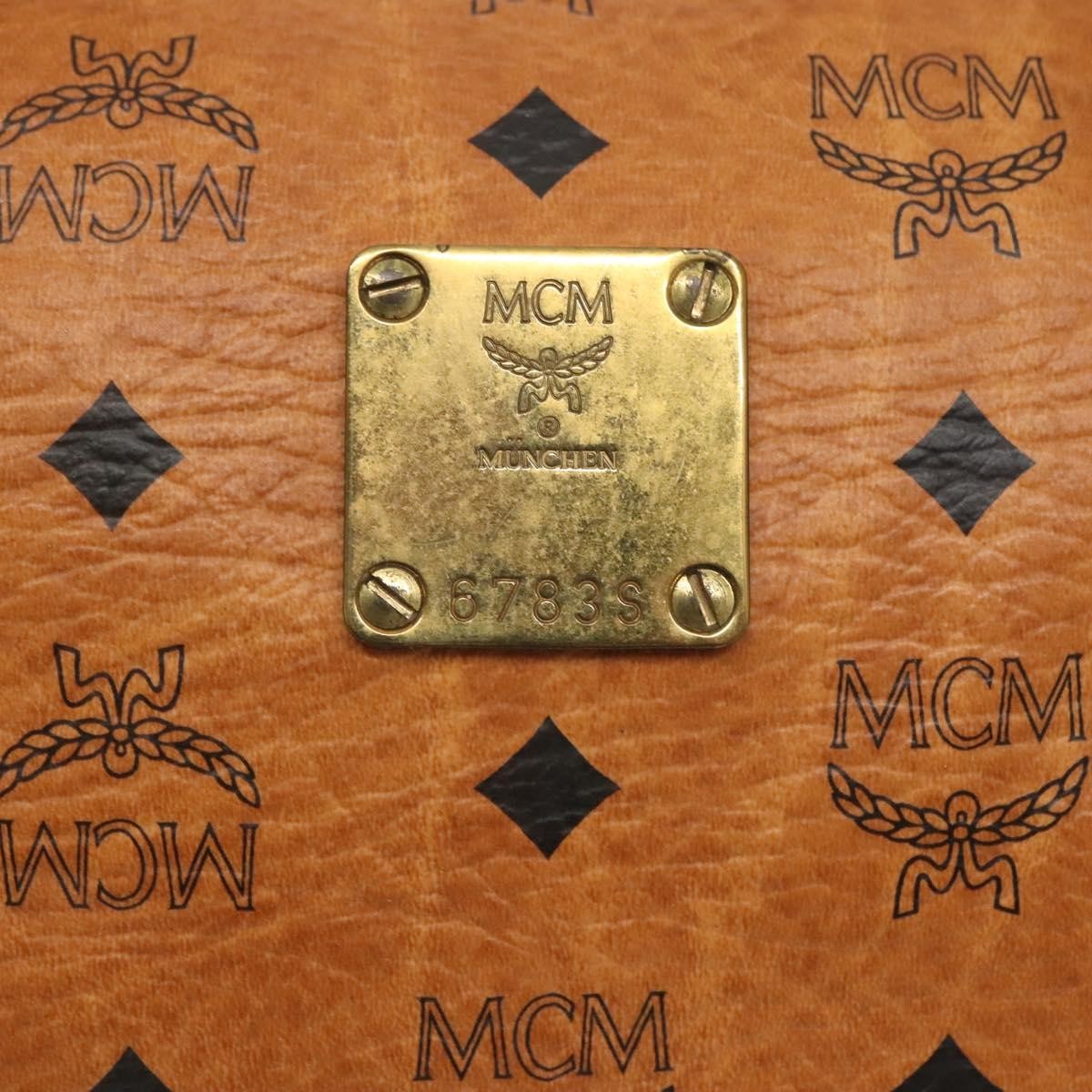 MCM Visetos Handbag Canvas and Leather