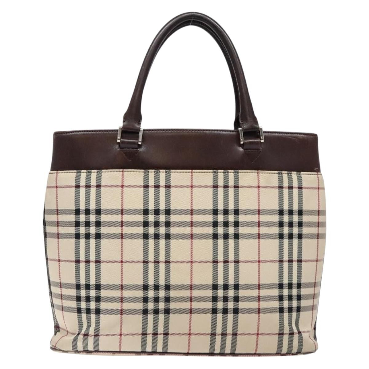 Burberry Nova Check Tote Canvas and Leather