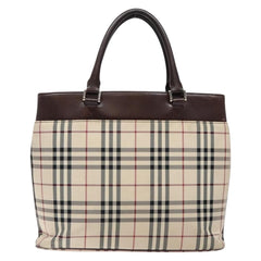 Burberry Nova Check Tote Canvas and Leather