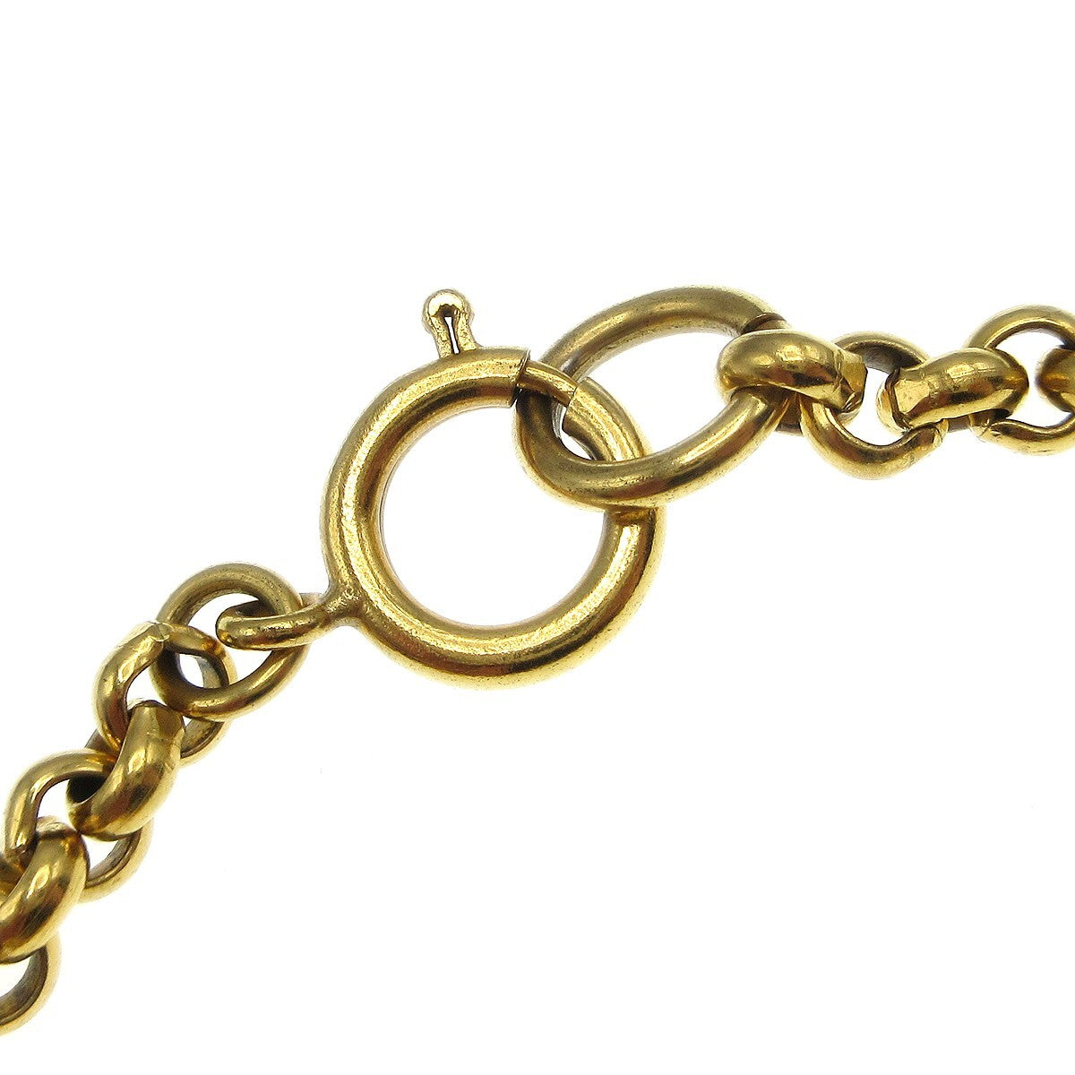 Chanel CC Heart Pendant Necklace Metal