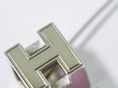 Hermes Cage d'H Pendant Necklace Metal