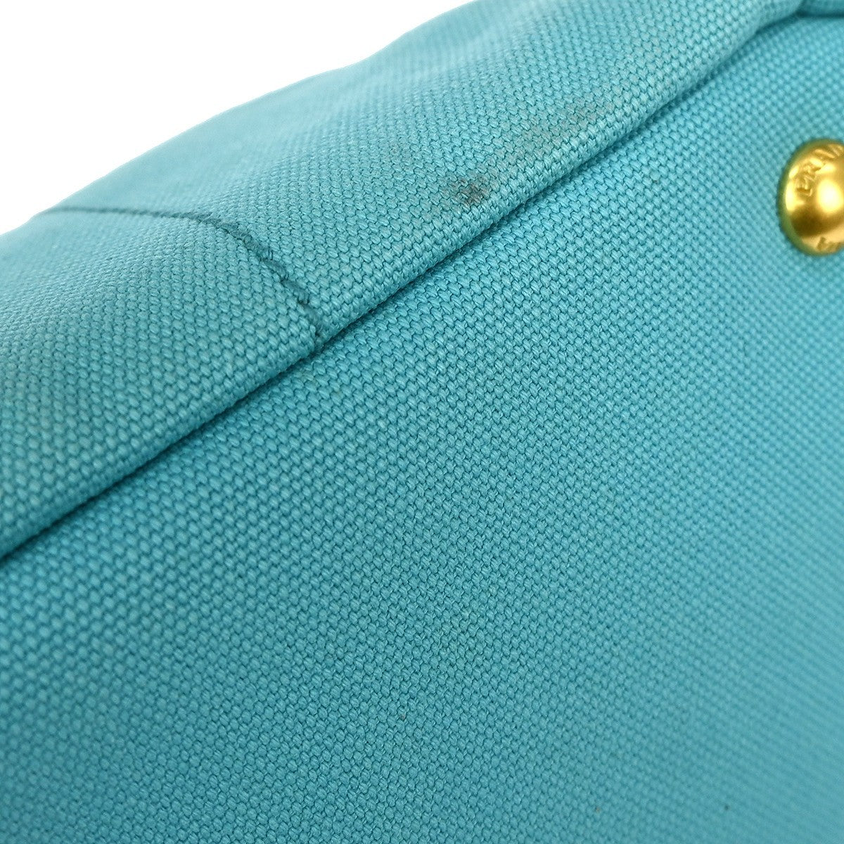 Prada Canapa Tote Rhinestone Embellished Canvas