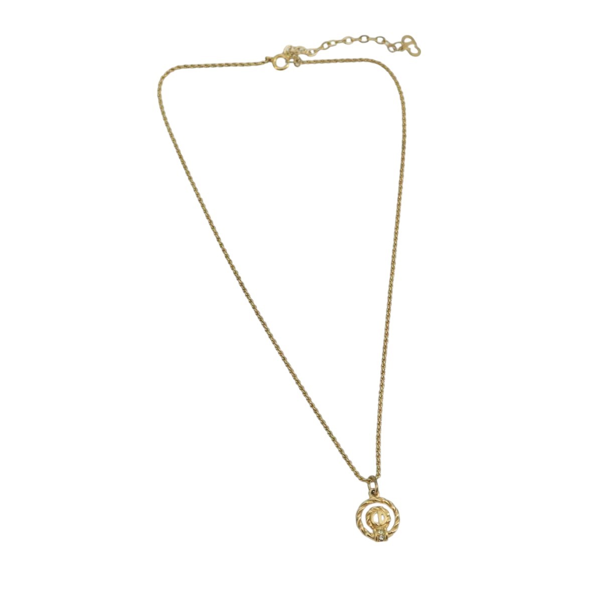 Christian Dior CD Pendant Necklace Metal