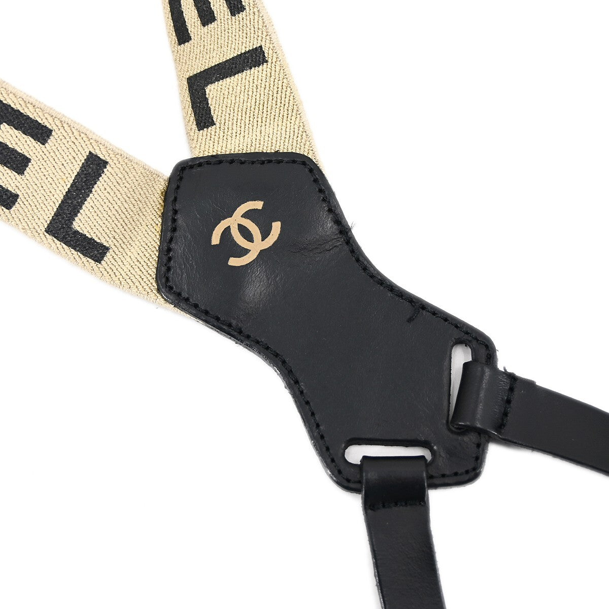 Chanel Logo Suspenders Canvas