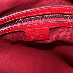 Gucci Logo Drawstring Backpack Striped Canvas