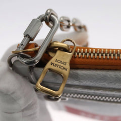 Louis Vuitton Double Flat Messenger Bag Limited Edition Logo Story Monogram Canvas and Denim