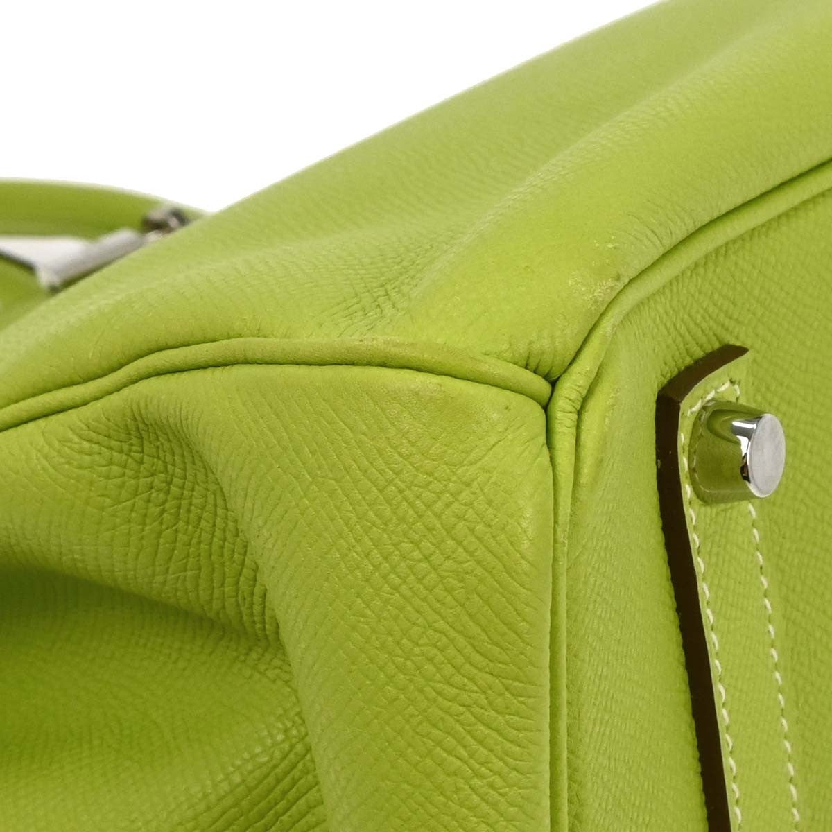 Hermes Birkin Handbag Green Togo with Palladium Hardware