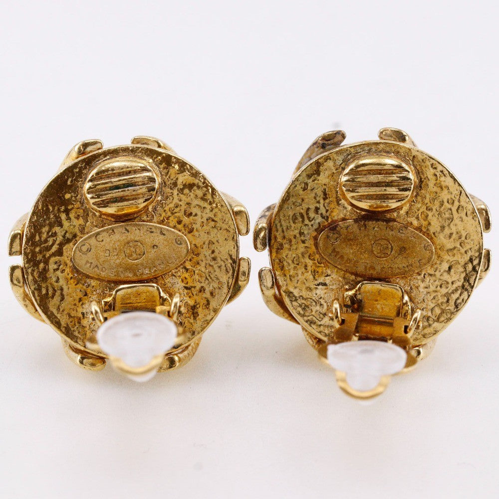 Chanel Vintage CC Earrings Metal