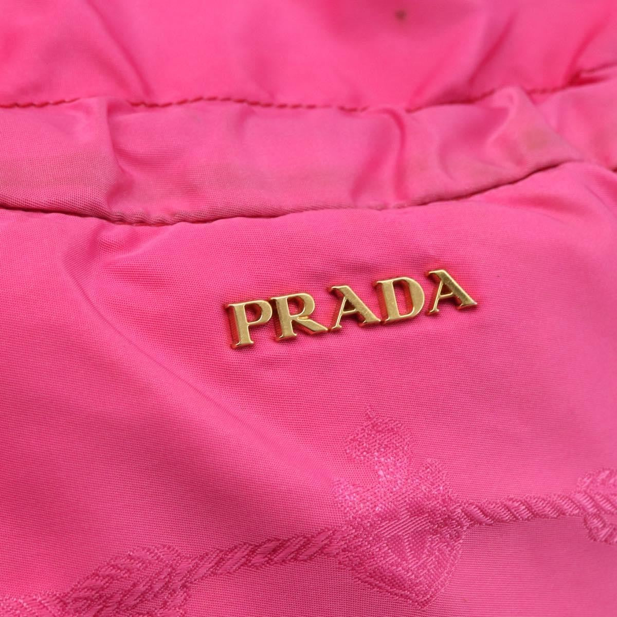 Prada Logo Drawstring Tote Tessuto