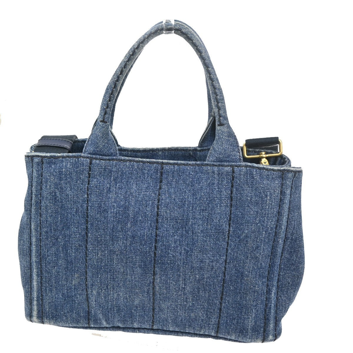 Prada Canapa Convertible Tote Denim