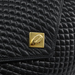 Bally Vintage Flap Handbag Quilted Leather