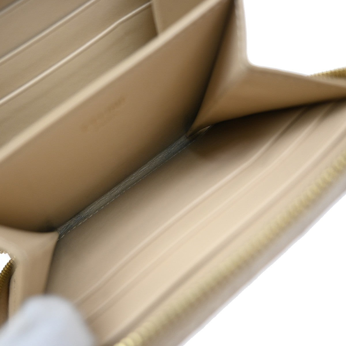 Celine C Charm Zip Around Wallet Quilted Leather