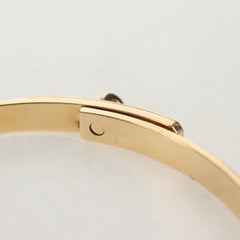Hermes Kelly Bracelet 18K Yellow Gold and Pave Diamonds