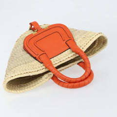 Chloe Marcie Basket Bag Raffia and Leather