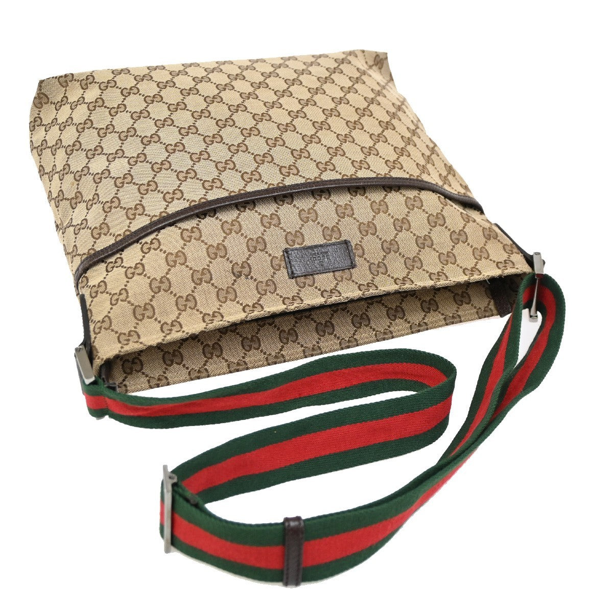 Gucci Front Pocket Web Messenger GG Canvas