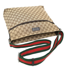 Gucci Front Pocket Web Messenger GG Canvas