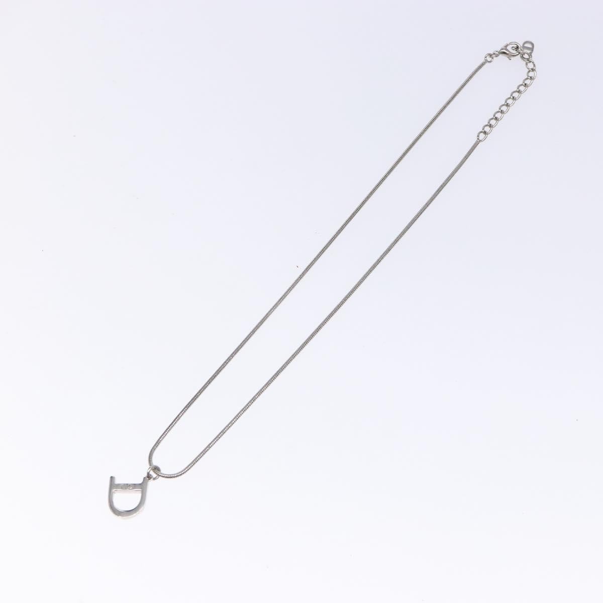 Christian Dior D logo Pendant Necklace Metal