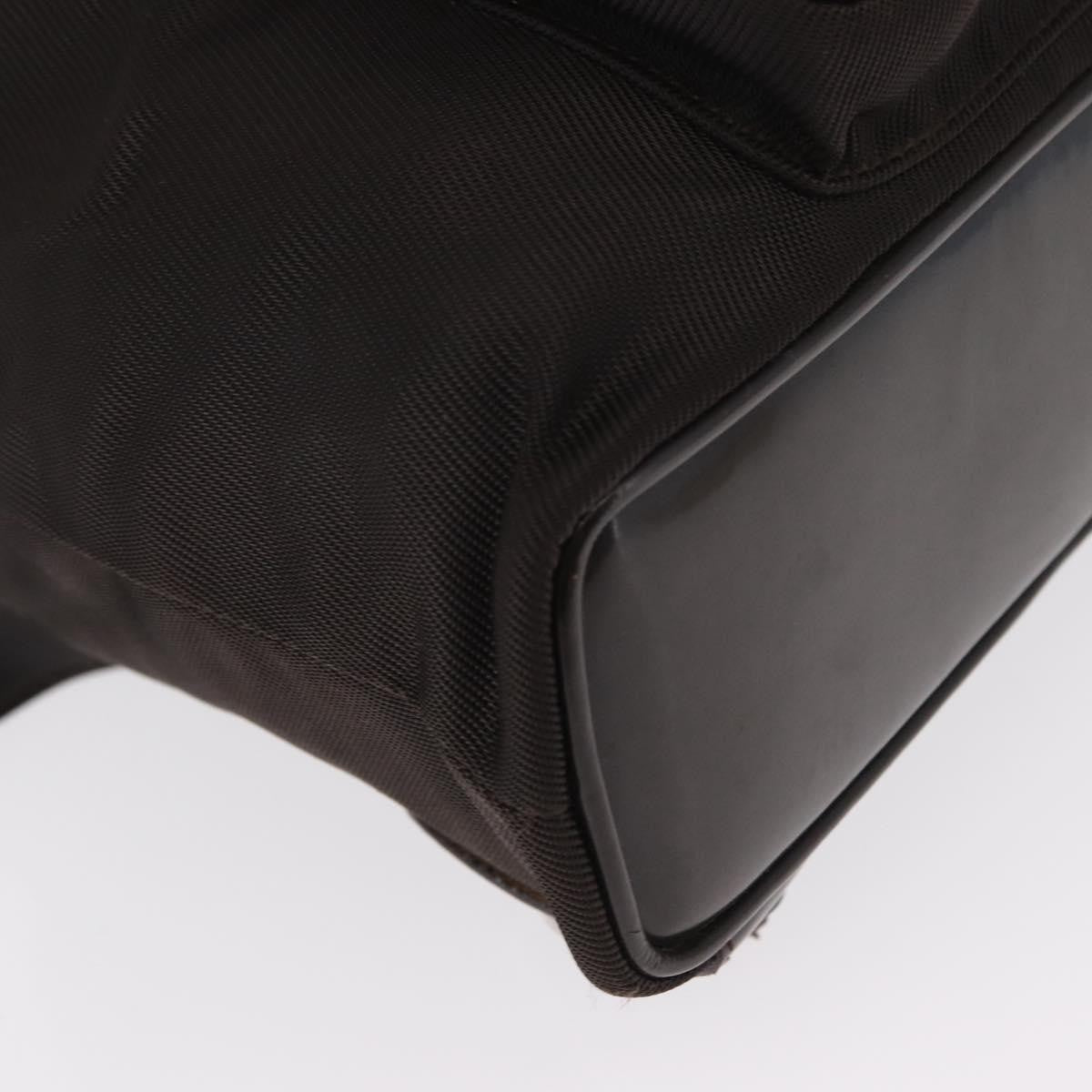 Gucci Vintage Bamboo Backpack Nylon and Patent Leather