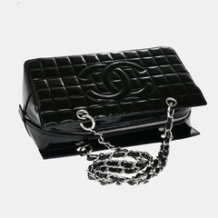 Chanel Chocolate Bar CC Zip Tote Quilted Patent