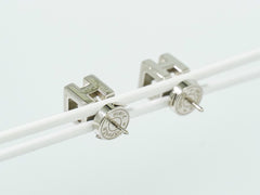 Hermes Cage d'H Stud Earrings Metal