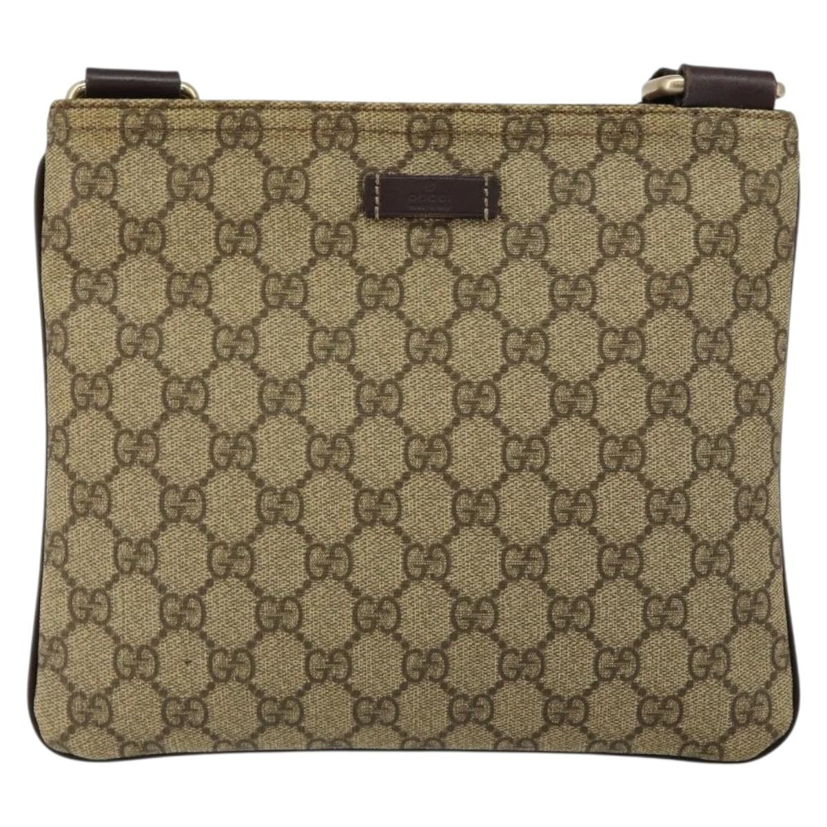 Gucci Flat Messenger Bag GG Canvas