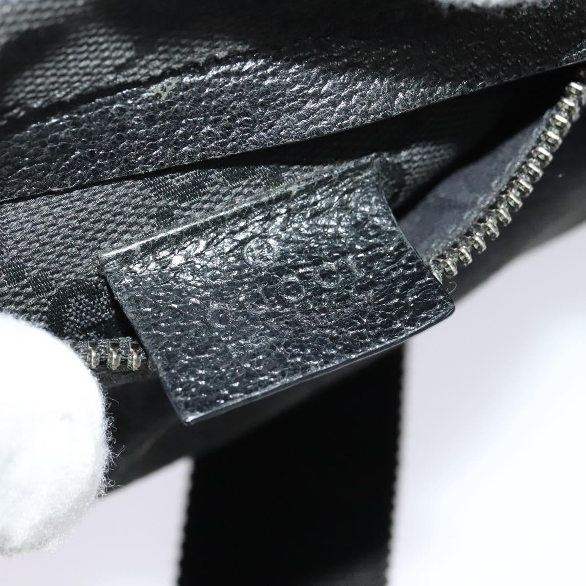 Gucci Vintage Double Belt Bag GG Canvas with Leather