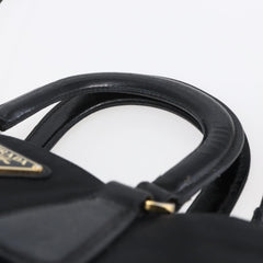 Prada Convertible Top Handle Tote Tessuto with Vernice Saffiano Leather