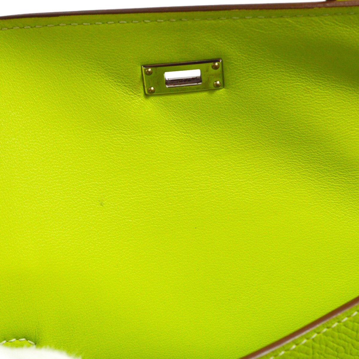 Hermes Kelly Mini II Bag Green Epsom with Palladium Hardware