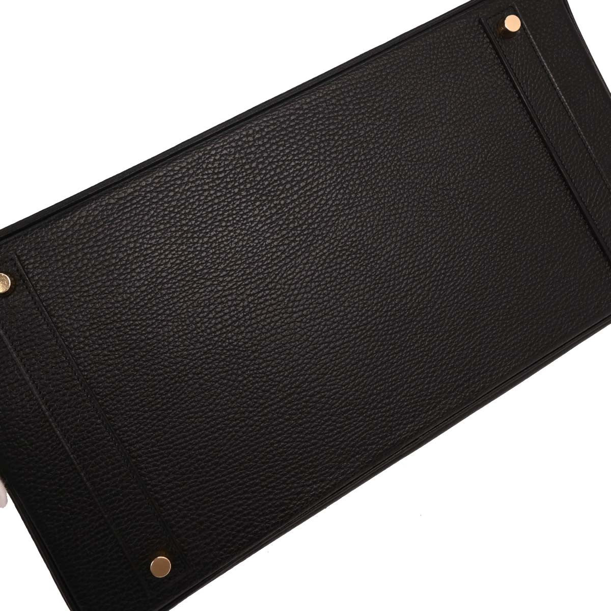 Hermes Birkin Handbag Black Ardennes with Gold Hardware