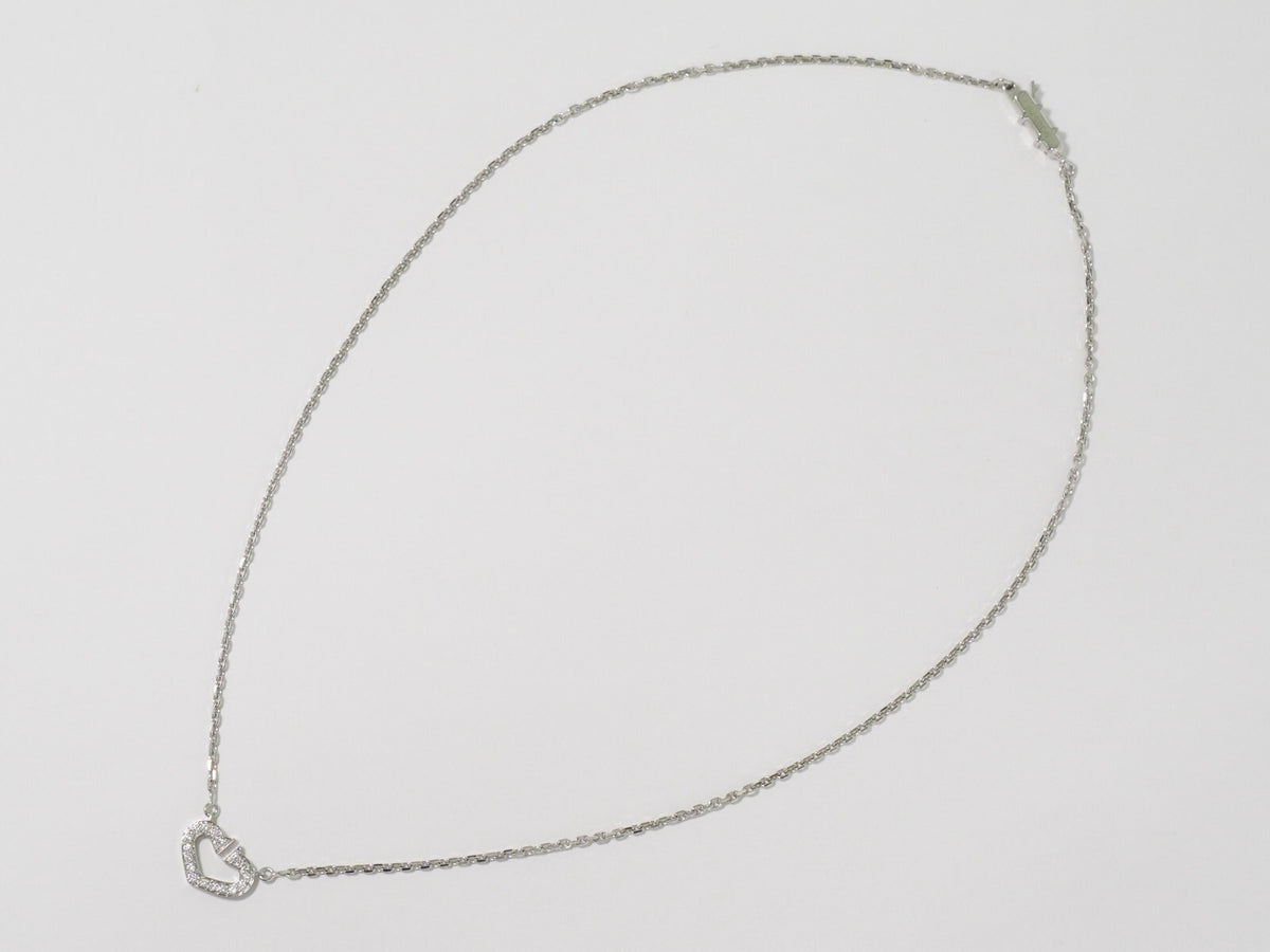 Cartier C Heart de Cartier Pendant Necklace 18K White Gold with Diamond