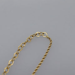 Christian Dior Logo Heart Pendant Necklace Metal with Crystal