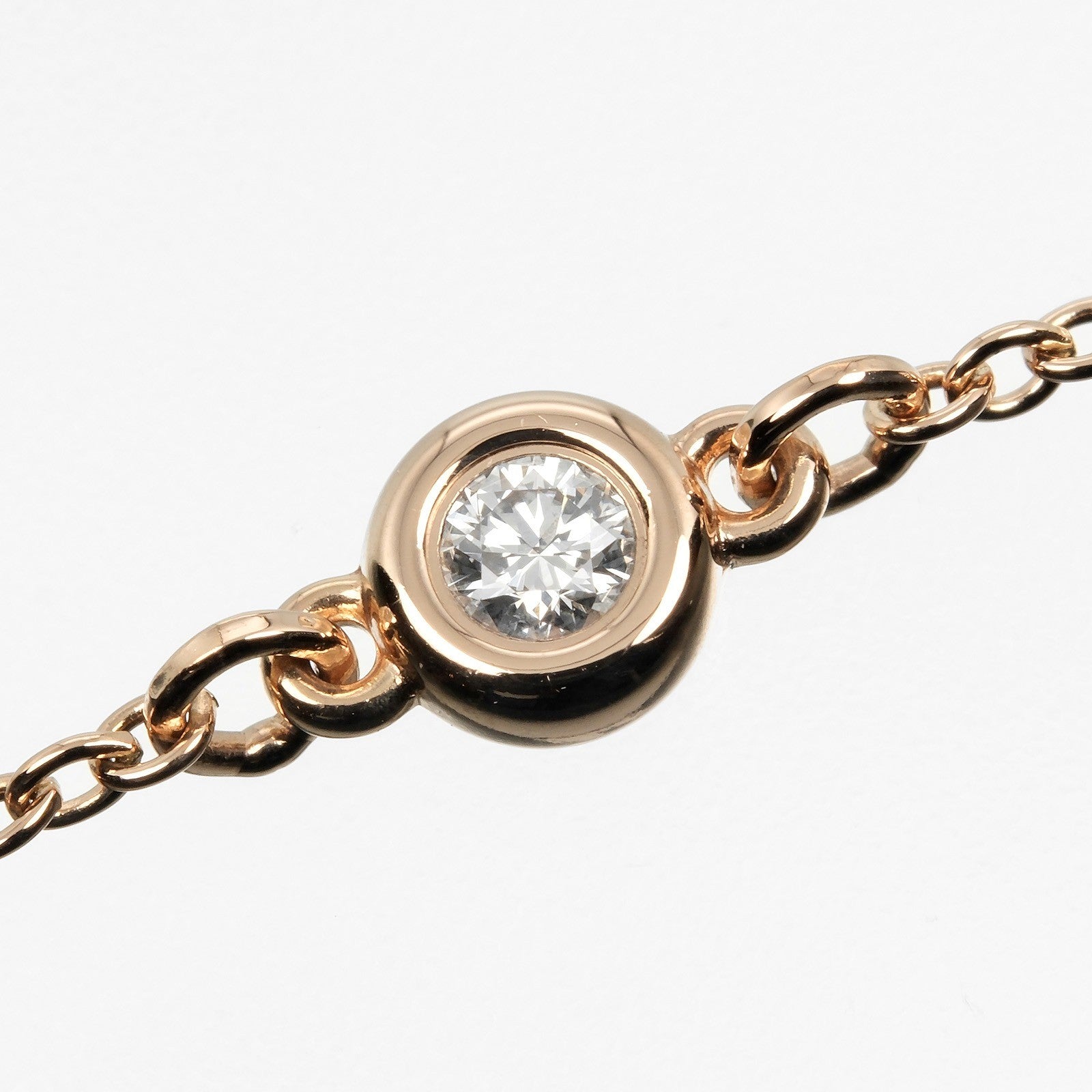 Tiffany & Co. Elsa Peretti Diamonds by the Yard 3 Stone Bracelet 18K Rose Gold with Diamonds