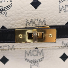MCM Visetos Handbag Canvas and Leather