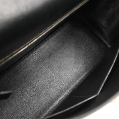 Hermes Kelly Handbag Black Box Calf with Gold Hardware