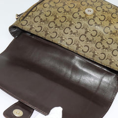 Celine C Sulky Shoulder bag Canvas and Leather