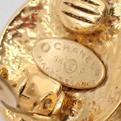 Chanel Vintage Round CC Clip-On Earrings Metal