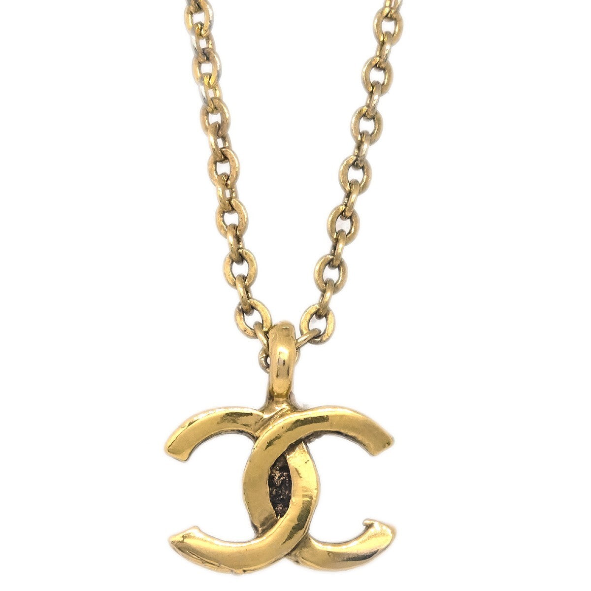 Chanel CC Pendant Necklace Metal