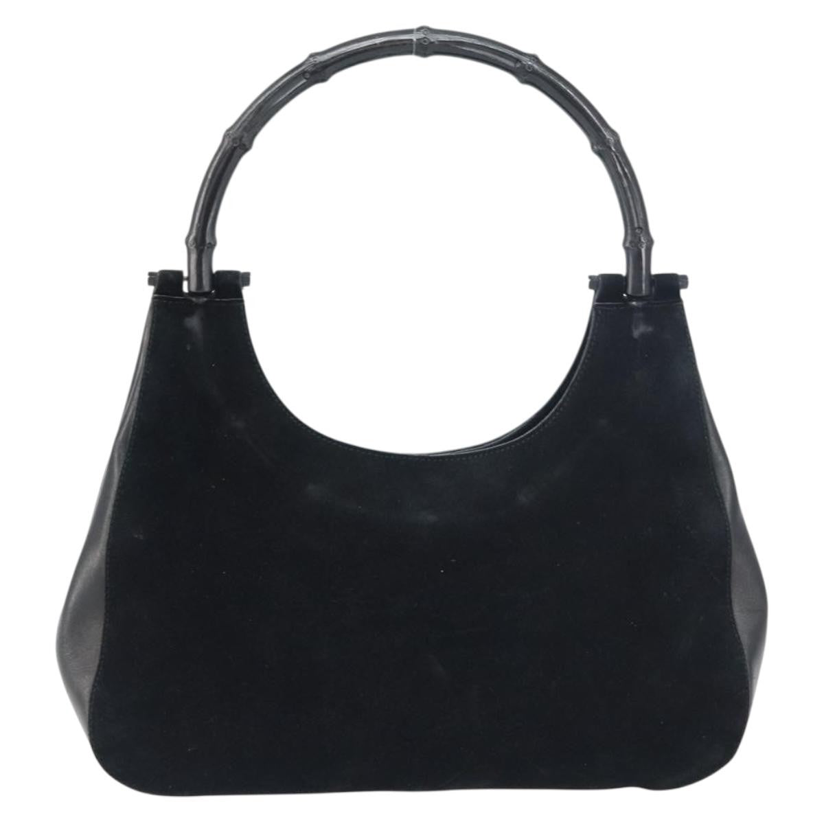 Gucci Vintage Bamboo Handle Bag Suede