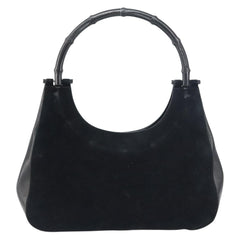 Gucci Vintage Bamboo Handle Bag Suede