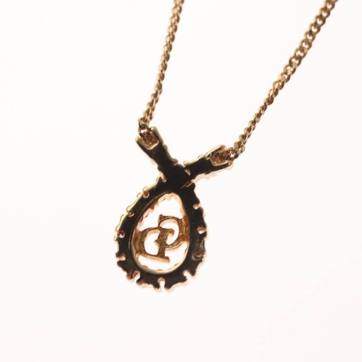 Christian Dior CD Pendant Necklace Gold-plated