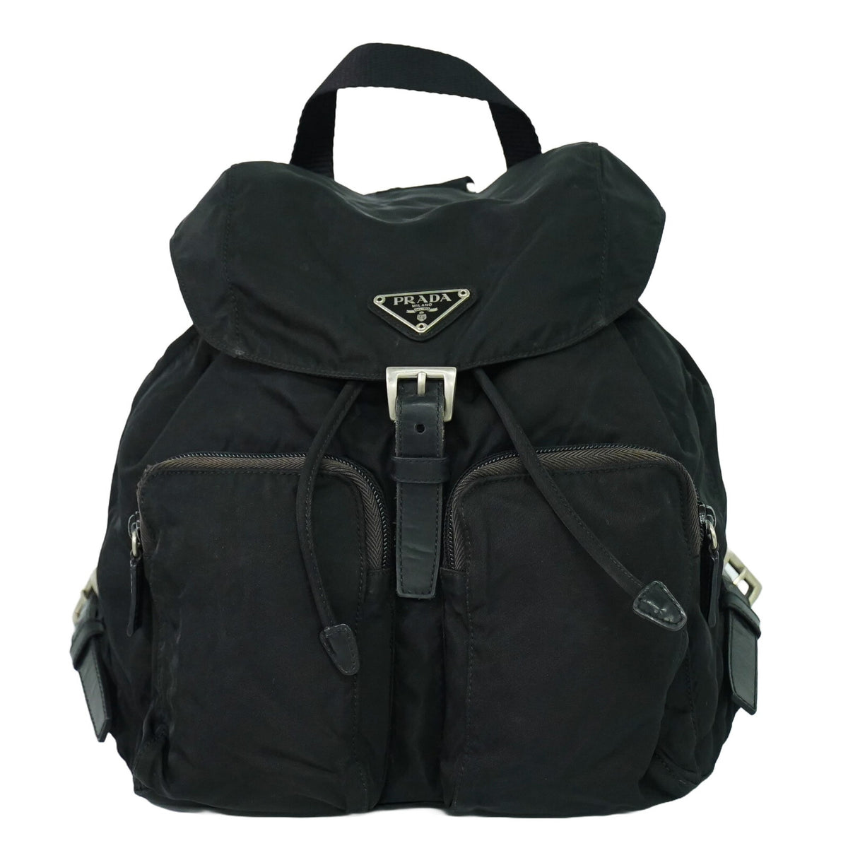 Prada Double Front Pocket Backpack Tessuto