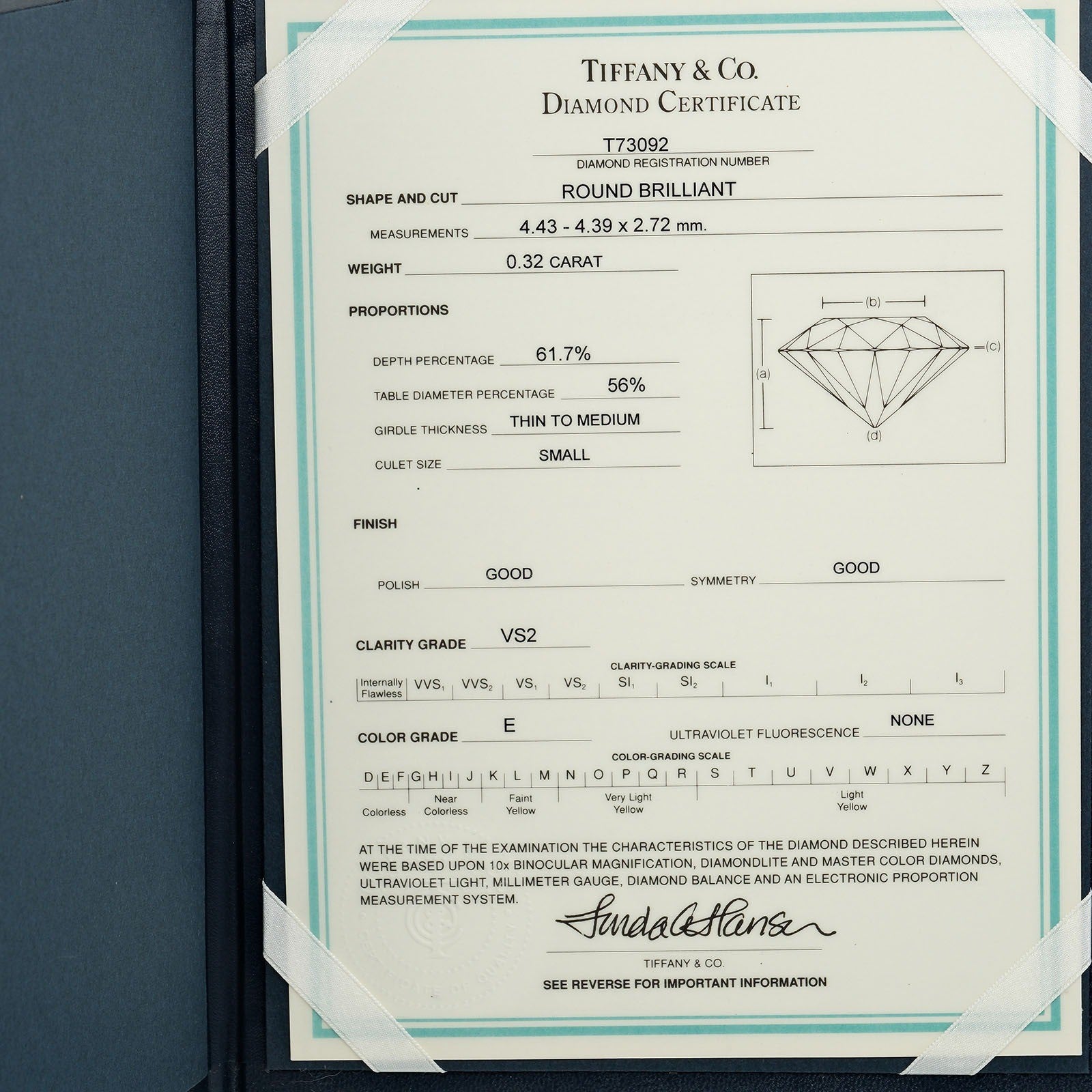 Tiffany & Co. Tiffany Setting Solitaire Ring Platinum with RBC Diamond