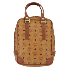 MCM Visetos Handbag Canvas and Leather