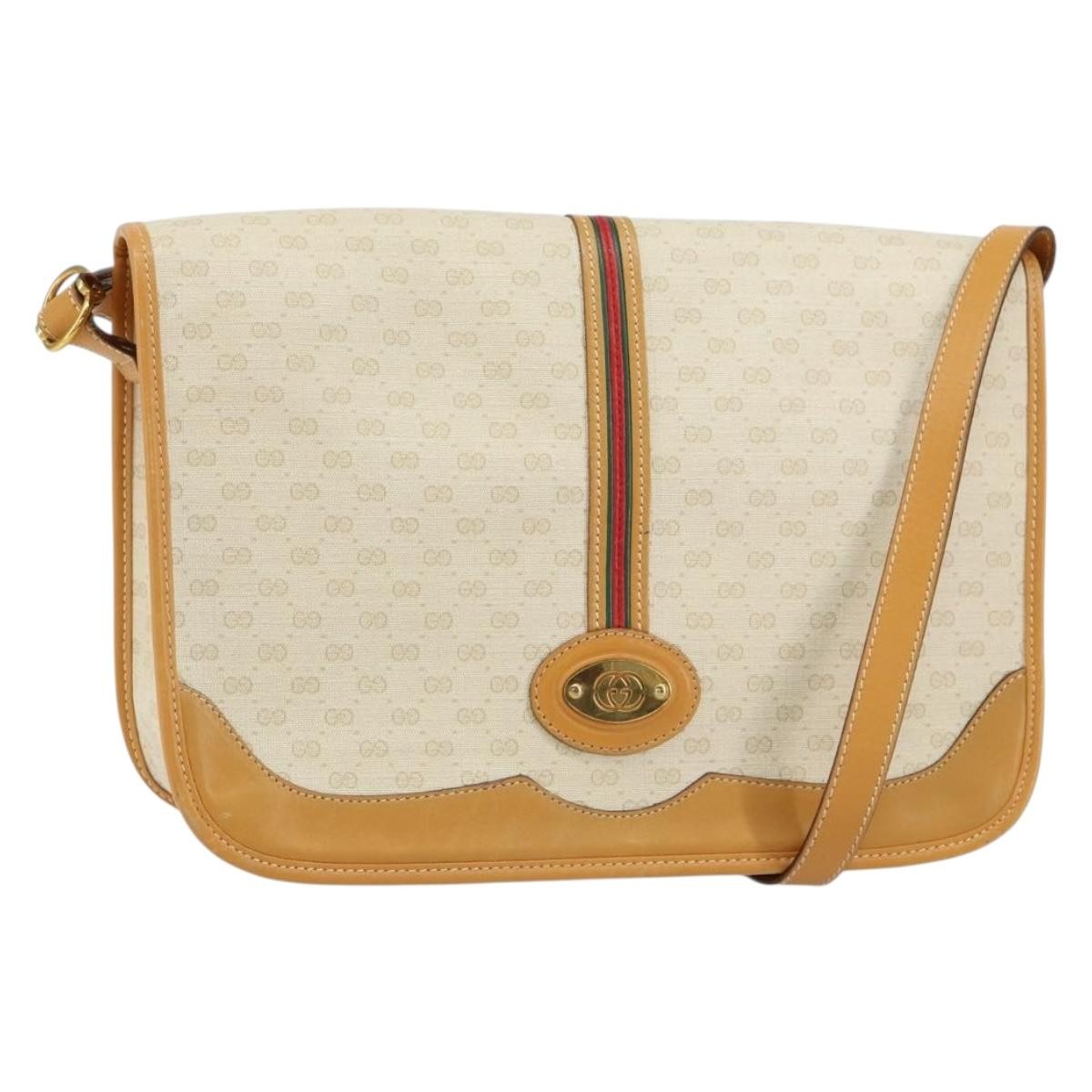 Gucci Vintage Web Sherry Line Handbag Micro GG Canvas