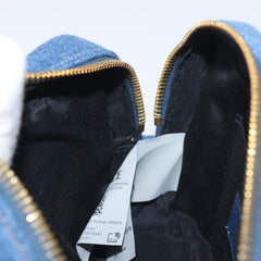 Versace Medusa Icon Front Slip Pocket Camera Bag Quilted Denim