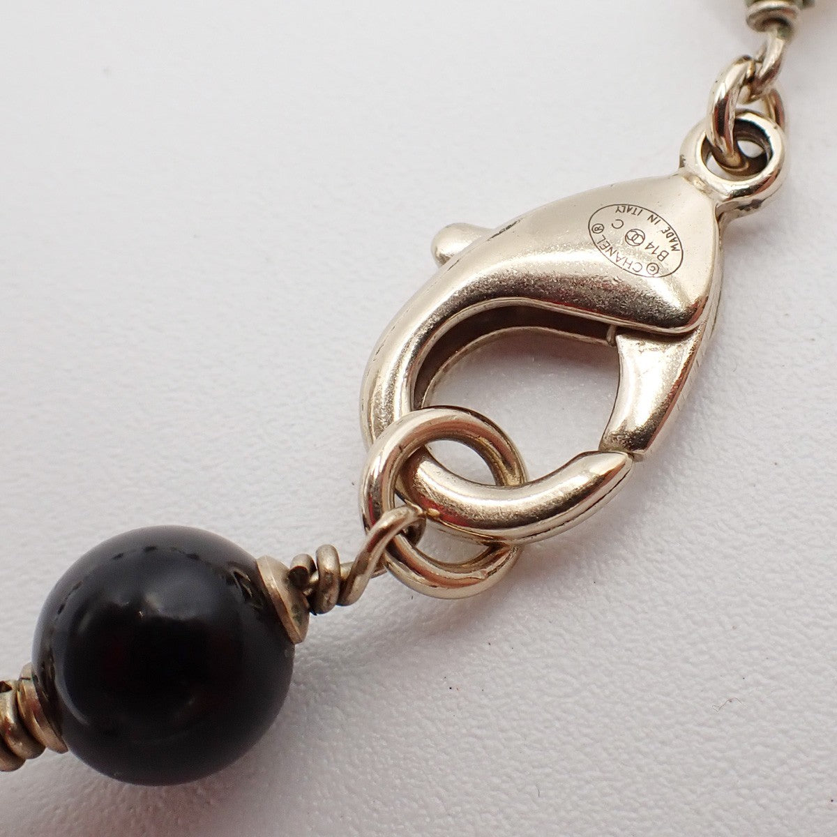 Chanel CC Coco Mademoiselle Figurine Pendant Necklace Metal with Faux Pearl and Enamel