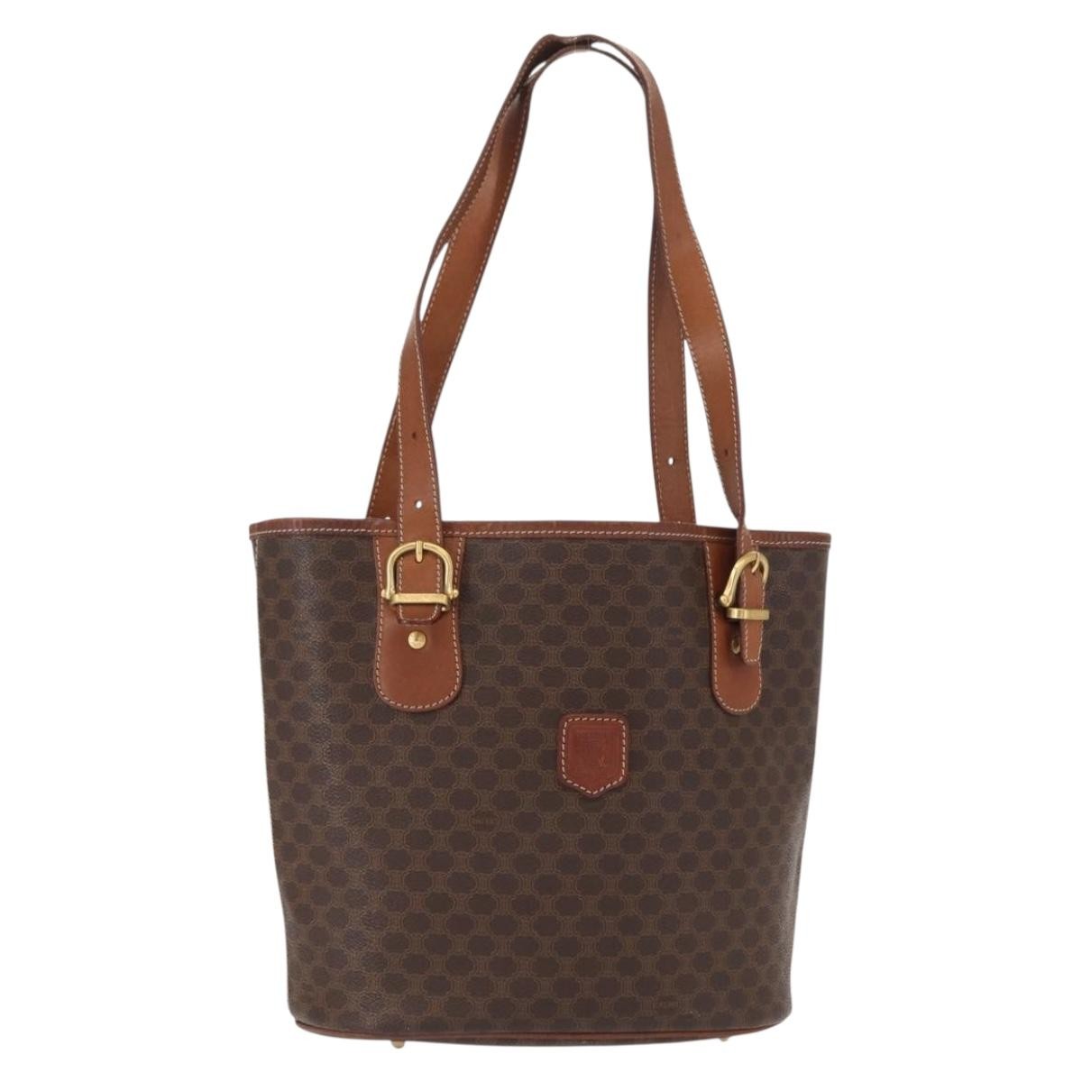 Celine Vintage Macadam Tote bag Canvas and Leather