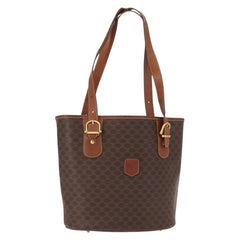 Celine Vintage Macadam Tote bag Canvas and Leather
