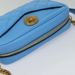 Versace Medusa Icon Front Slip Pocket Camera Bag Quilted Leather